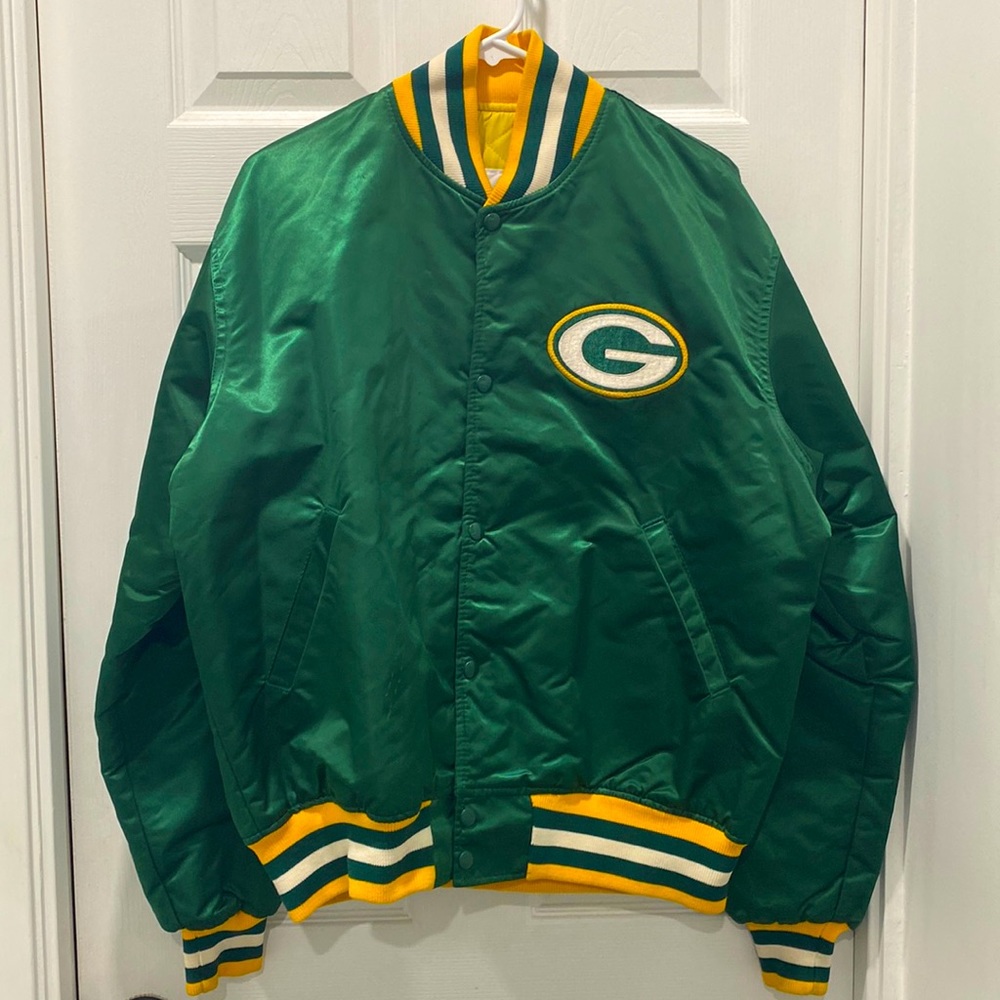 Starter Vintage Green Bay Packers Snap Front Nylon Jacket
